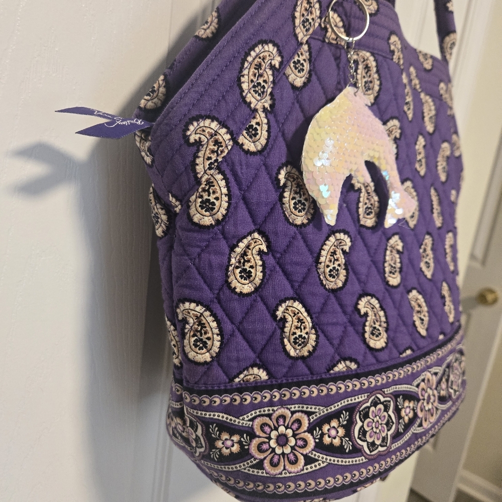 Vera Bradley Purple Paisley Tote Bag - Picture 4 of 10